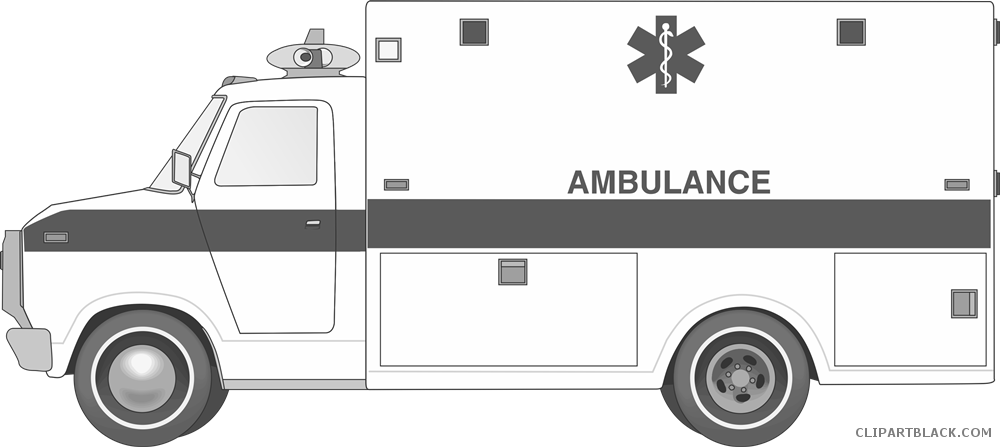 Banner Transparent Page Of Clipartblack Com - Ambulance On Transparent Background (1000x447), Png Download