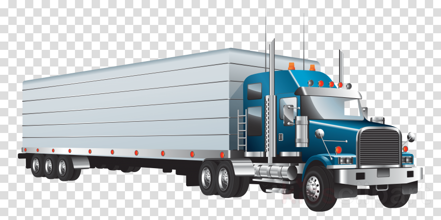 Truck Png Clipart Car Van - Semi Truck Trailer Png (900x450), Png Download