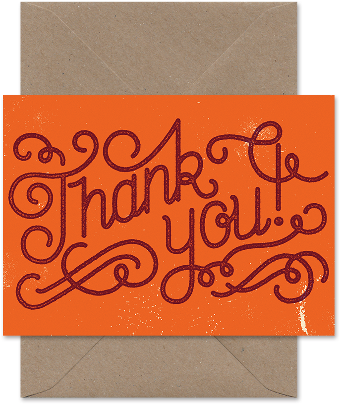 Thank You Script - Greeting Card (700x991), Png Download
