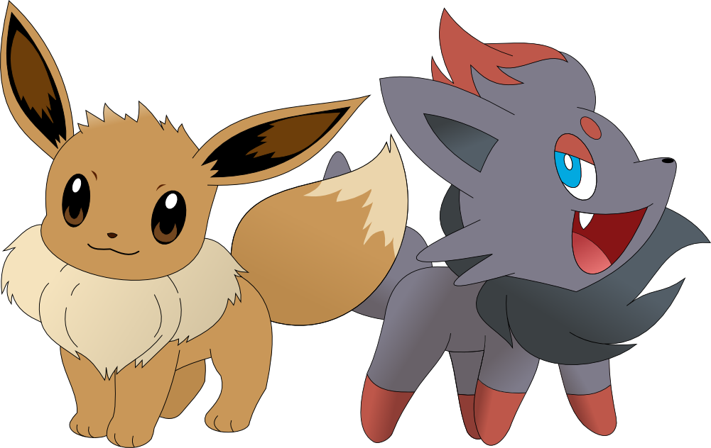 257 Images About Cute <3 On We Heart It - Pokemon Zorua And Eevee (1001x632), Png Download