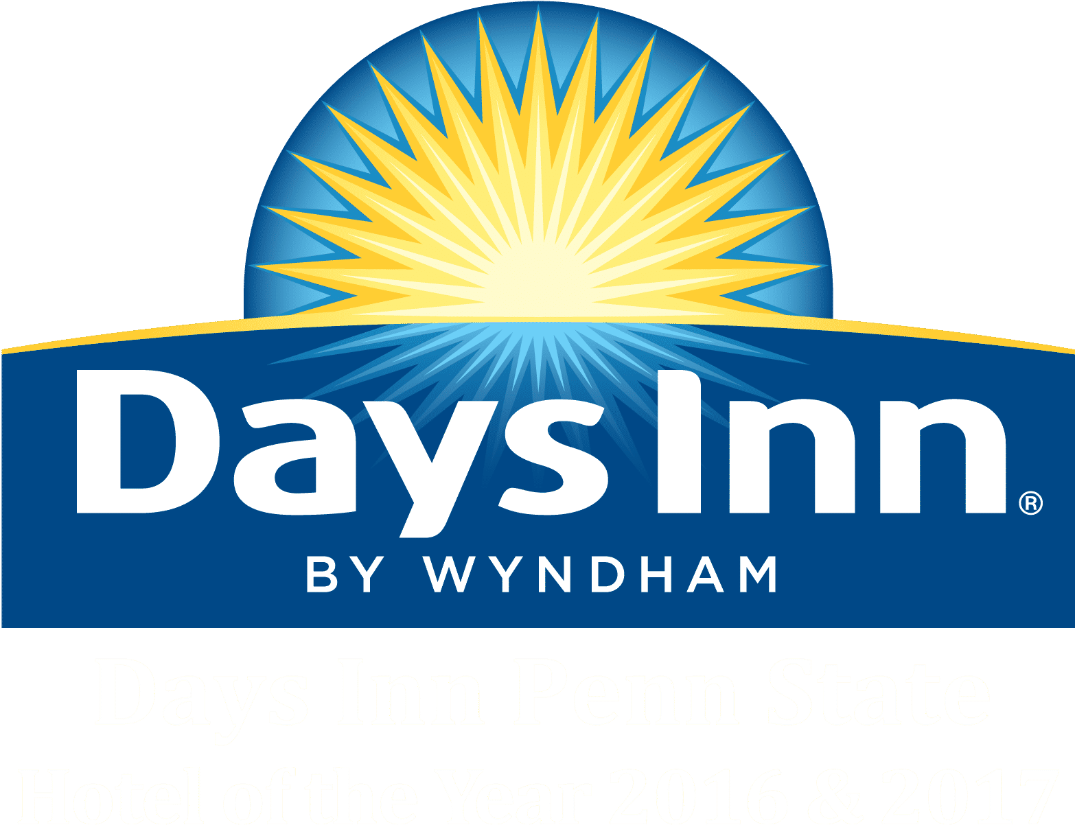 Days Inn Penn State Logo, Property Awards - Days Inn By Wyndham Logo (1581x1220), Png Download