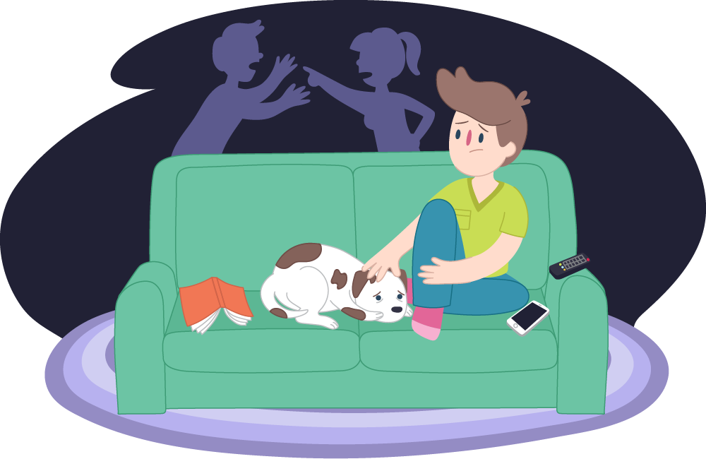 Everybody Deserves To Be Treated With Respect And Dignity - Violence In Home Cartoon (1000x650), Png Download