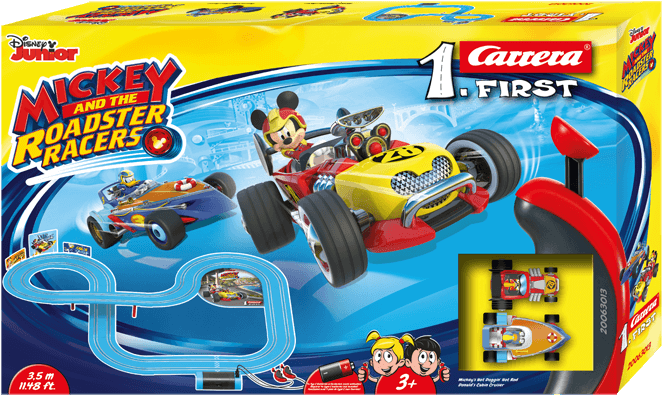 Mickey And The Roadster Racers - Carrera First 63013 Mickey And The Roadster Racers (700x467), Png Download