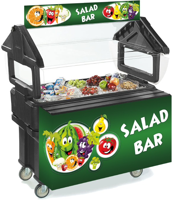 2 - - Carlisle 4ft Portable Salad Food Bar - 6605 (640x752), Png Download