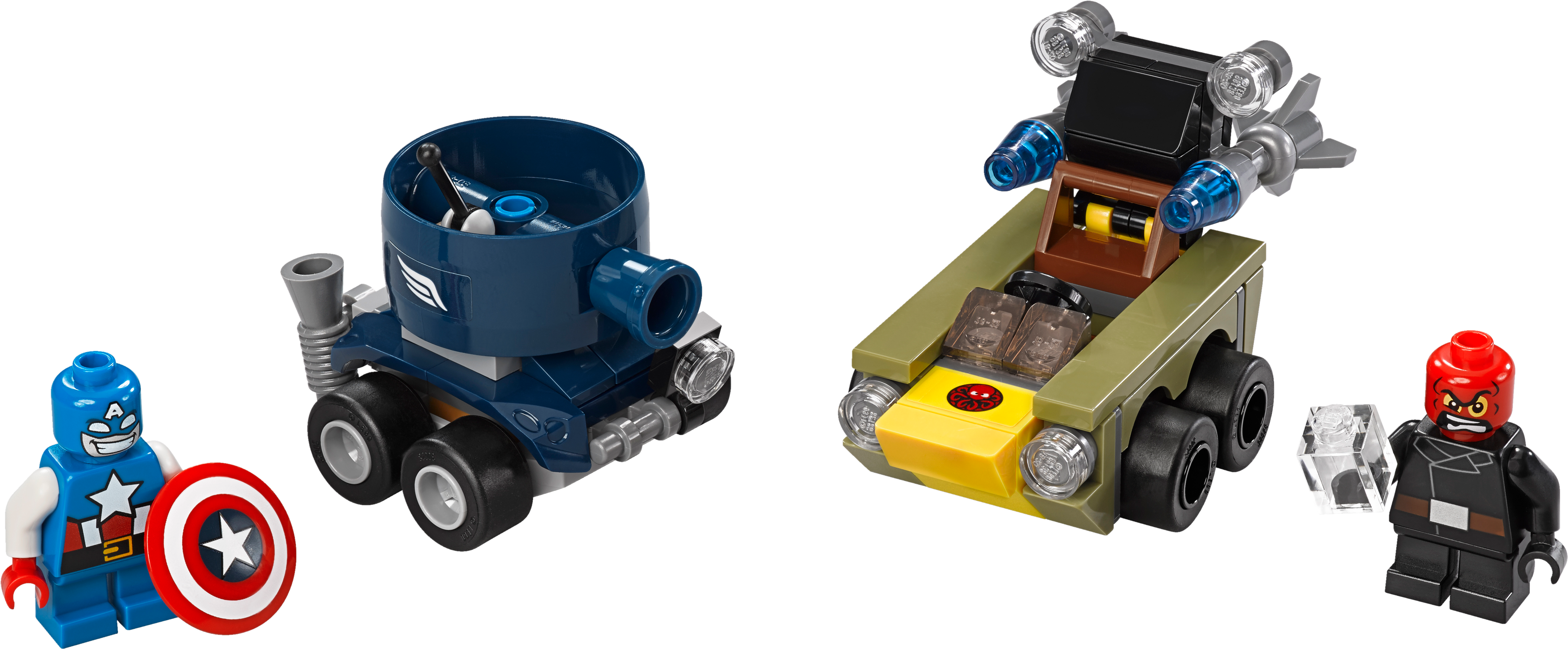 76065 Prod - Lego Mighty Micros Captain America (4792x2122), Png Download