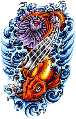 Fish - Koi Fish Tattoo Transparent (280x431), Png Download