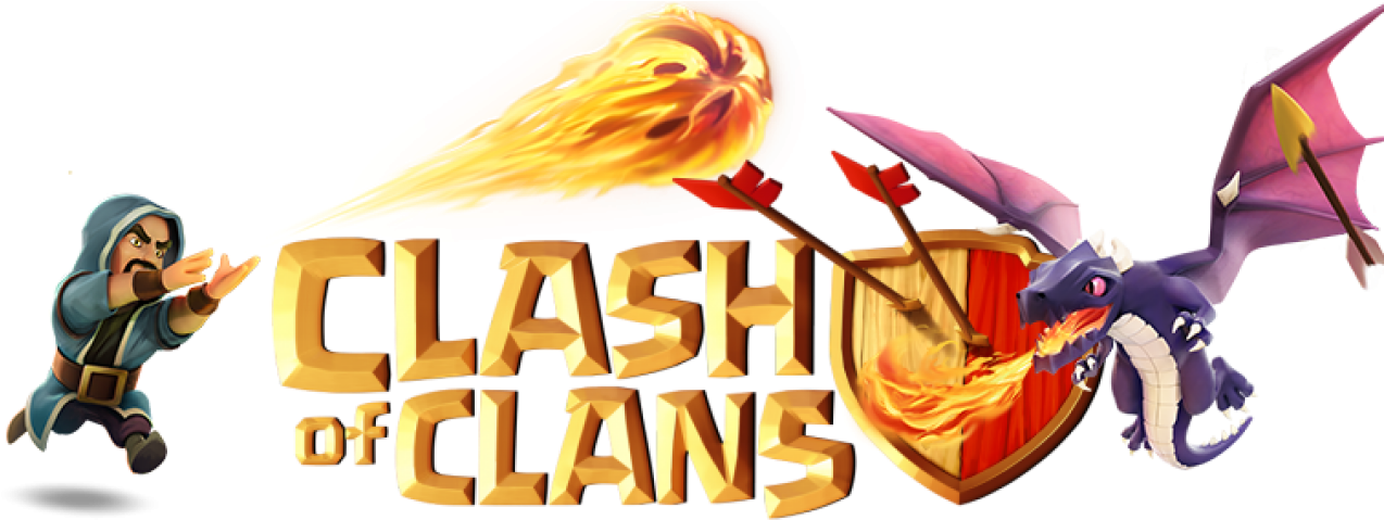 Clash Of Clans Clipart File - Logo Clash Of Clans Png File (1280x486), Png Download