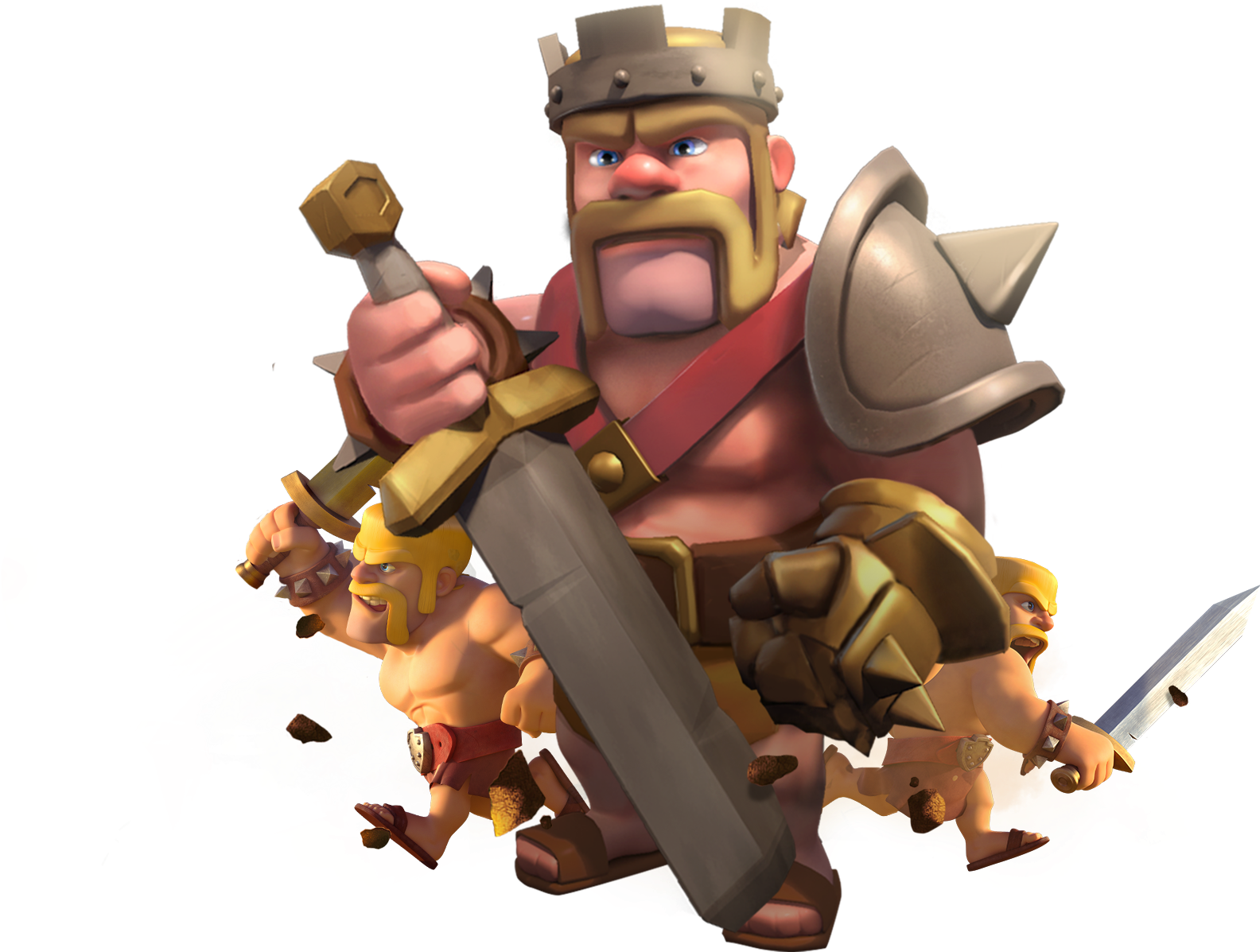 Jpg Transparent Png For Free Download On Mbtskoudsalg - Clash Of Clans Barbarian King Png (1600x1000), Png Download