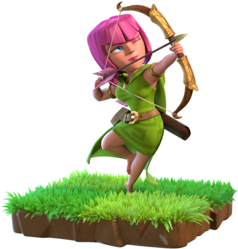 New Troop Art - Las Arqueras De Clash Of Clans (768x768), Png Download