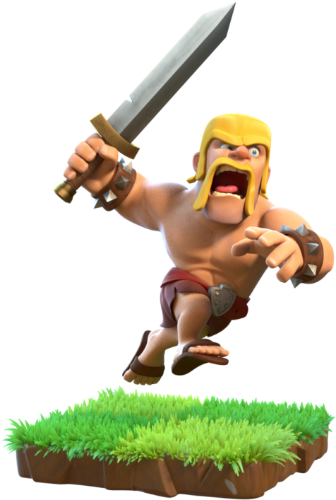 New Troop Art - Barbaro De Clash Of Clans (768x768), Png Download