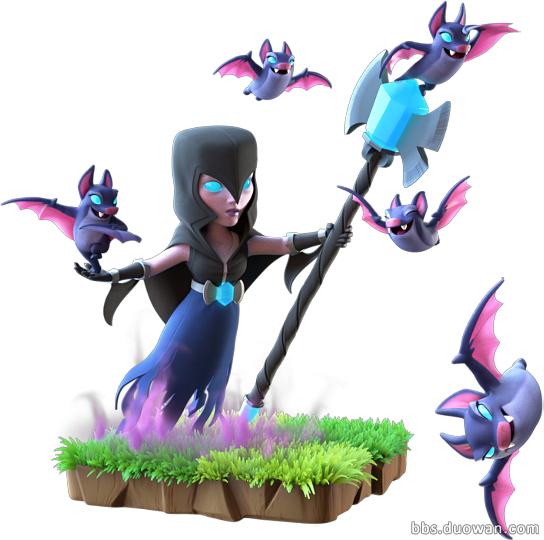 Night Witch Png - Night Witch Clash Of Clans (544x540), Png Download