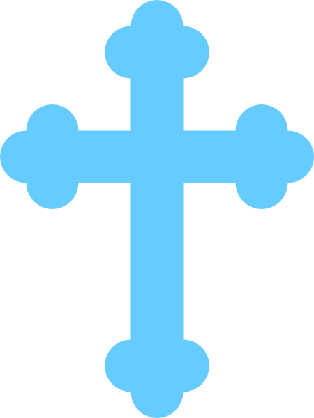 Turquoise Blue Cross Clip Art - Blue Cross (450x600), Png Download
