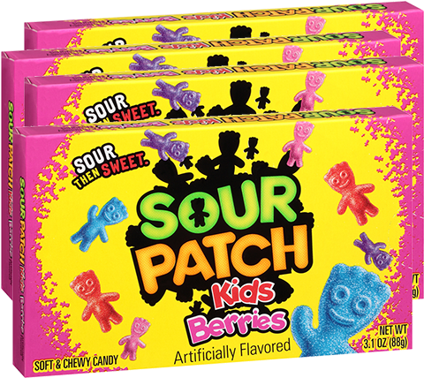 Sour Patch Kids Berries Soft & Chewy Candy - Sour Patch Kids Png (500x500), Png Download