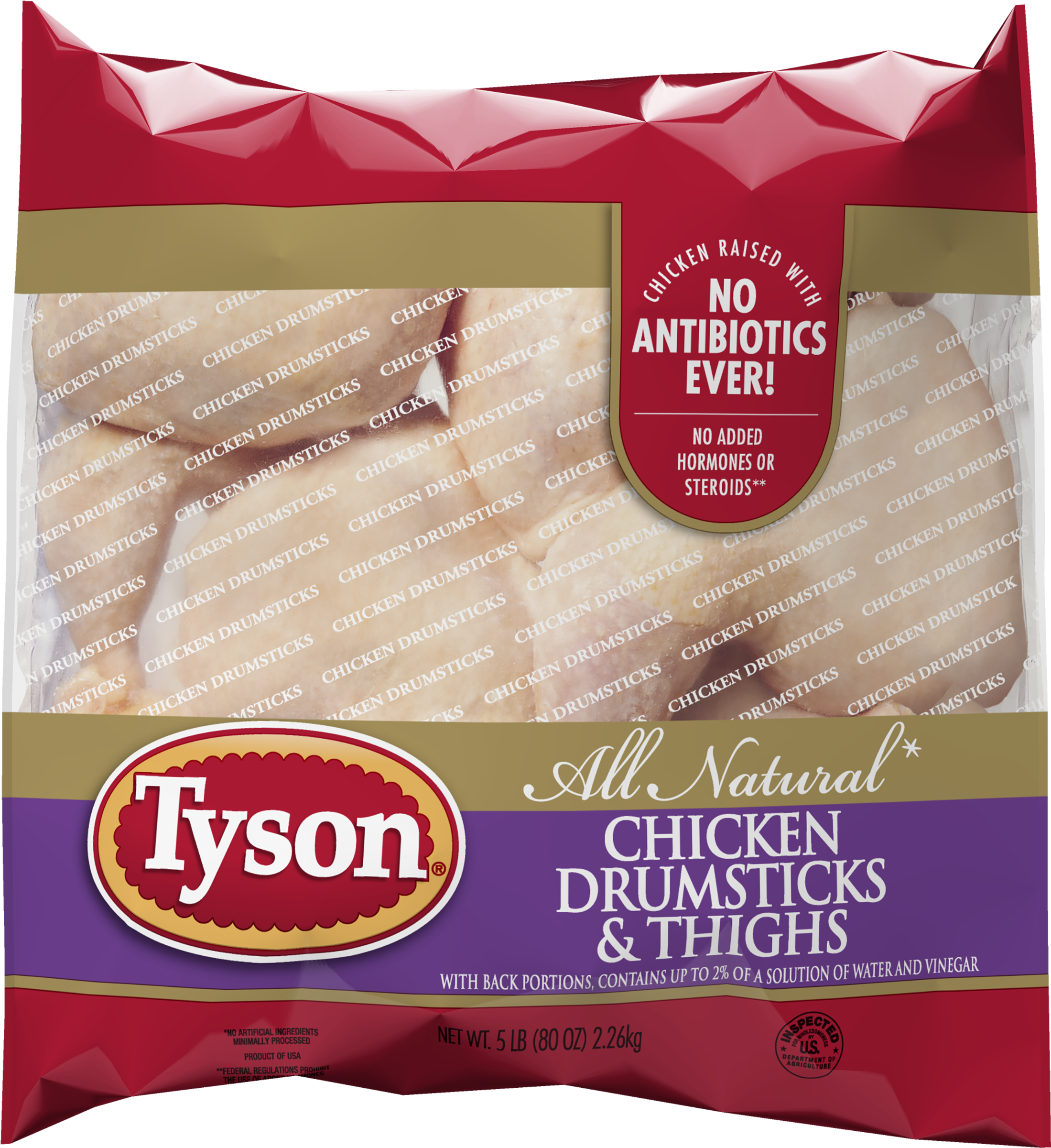 Tyson Foods Frozen Chicken Drumsticks And Thighs With - Tyson Foods (2400x2400), Png Download