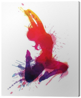Dancing Girl With Grungy Splashes Canvas Print • Pixers® - Edge Of Grace By Christa Allan (audio Book) (400x400), Png Download