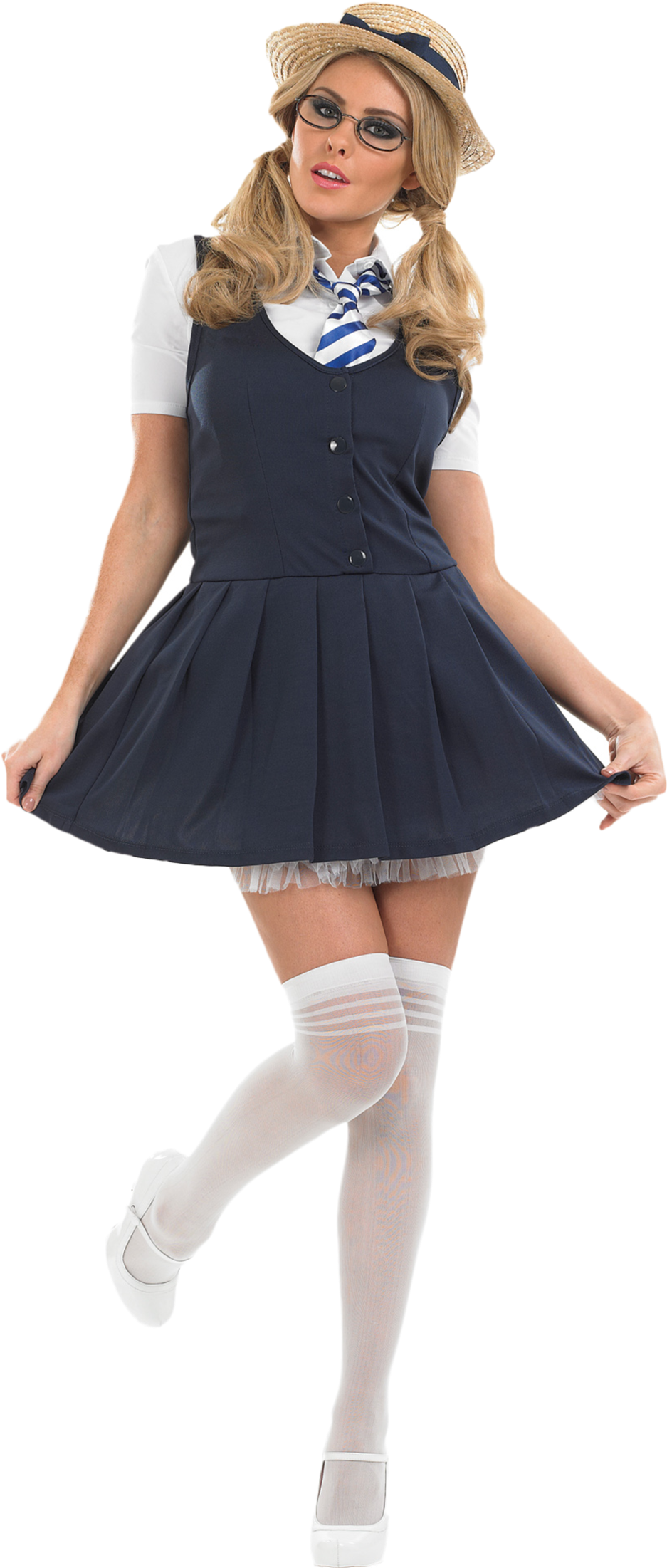 Classic School Girl Costume - Fancy Dress St Trinian (864x2126), Png Download