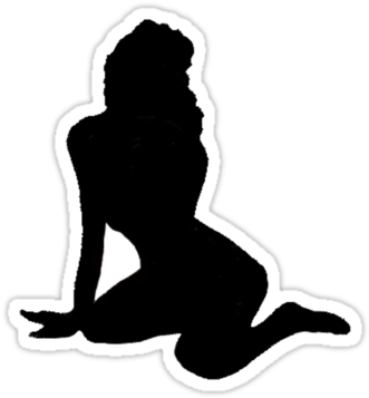 Sexy Pin Up Girl Silhouette Shirts Stickers By Sunshineinmysky - Silhouette Sexy Girl Png (375x360), Png Download