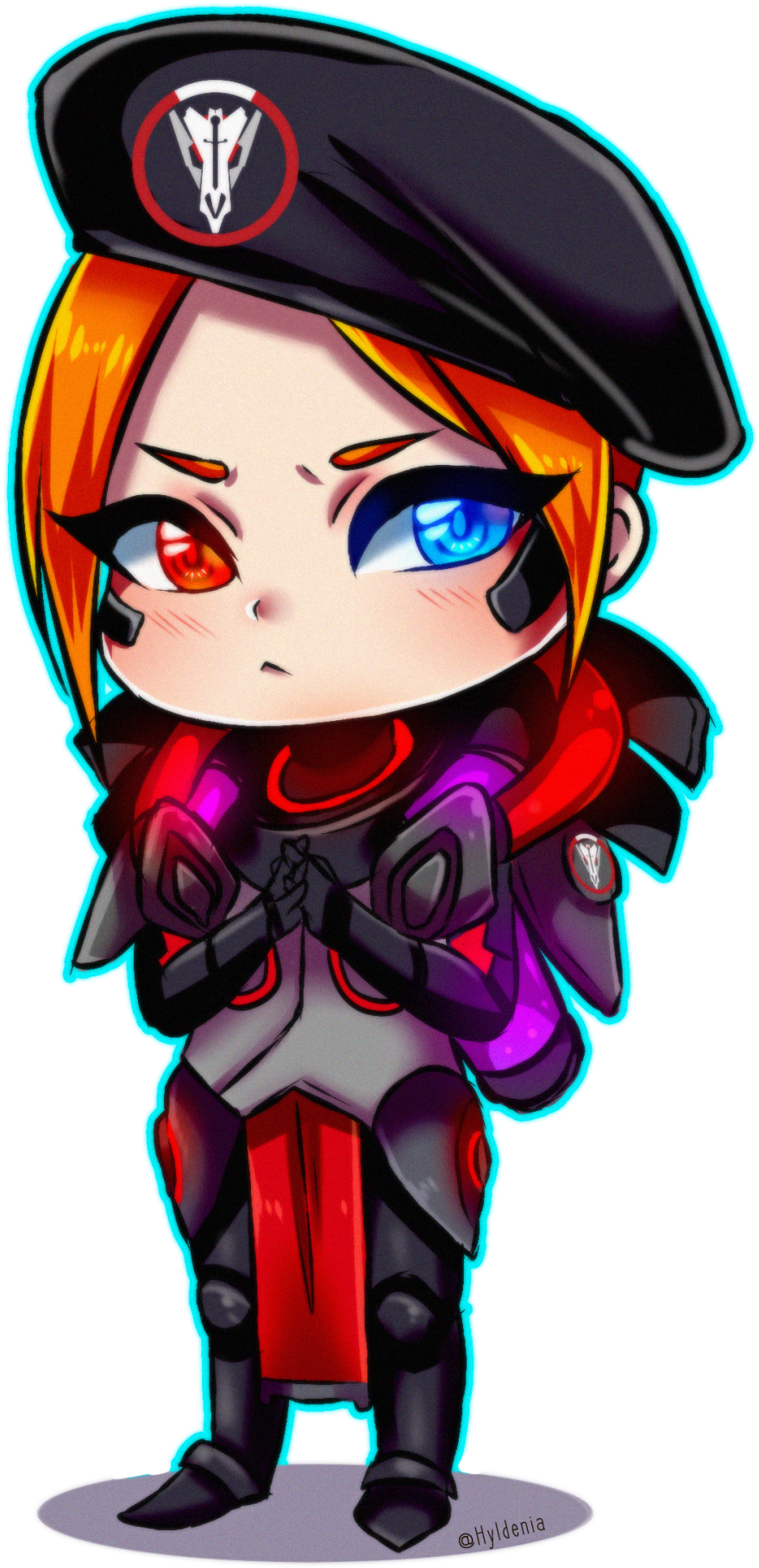 Blackwatch Moira Chibi (1019x1920), Png Download