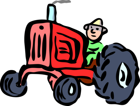 Banner Transparent John Deere Tractor Farm - Farm Equipment Clip Art (448x340), Png Download