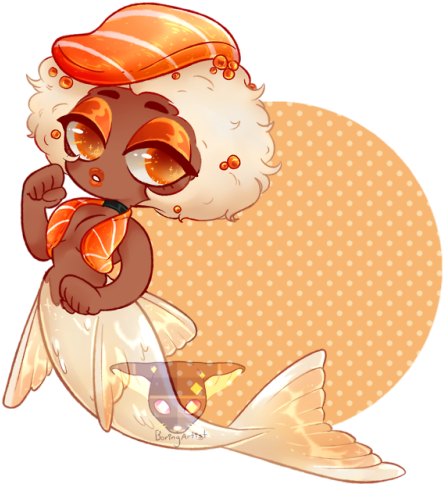 She Started Out As A Design Challenge Of Making Those - Sushi (500x550), Png Download