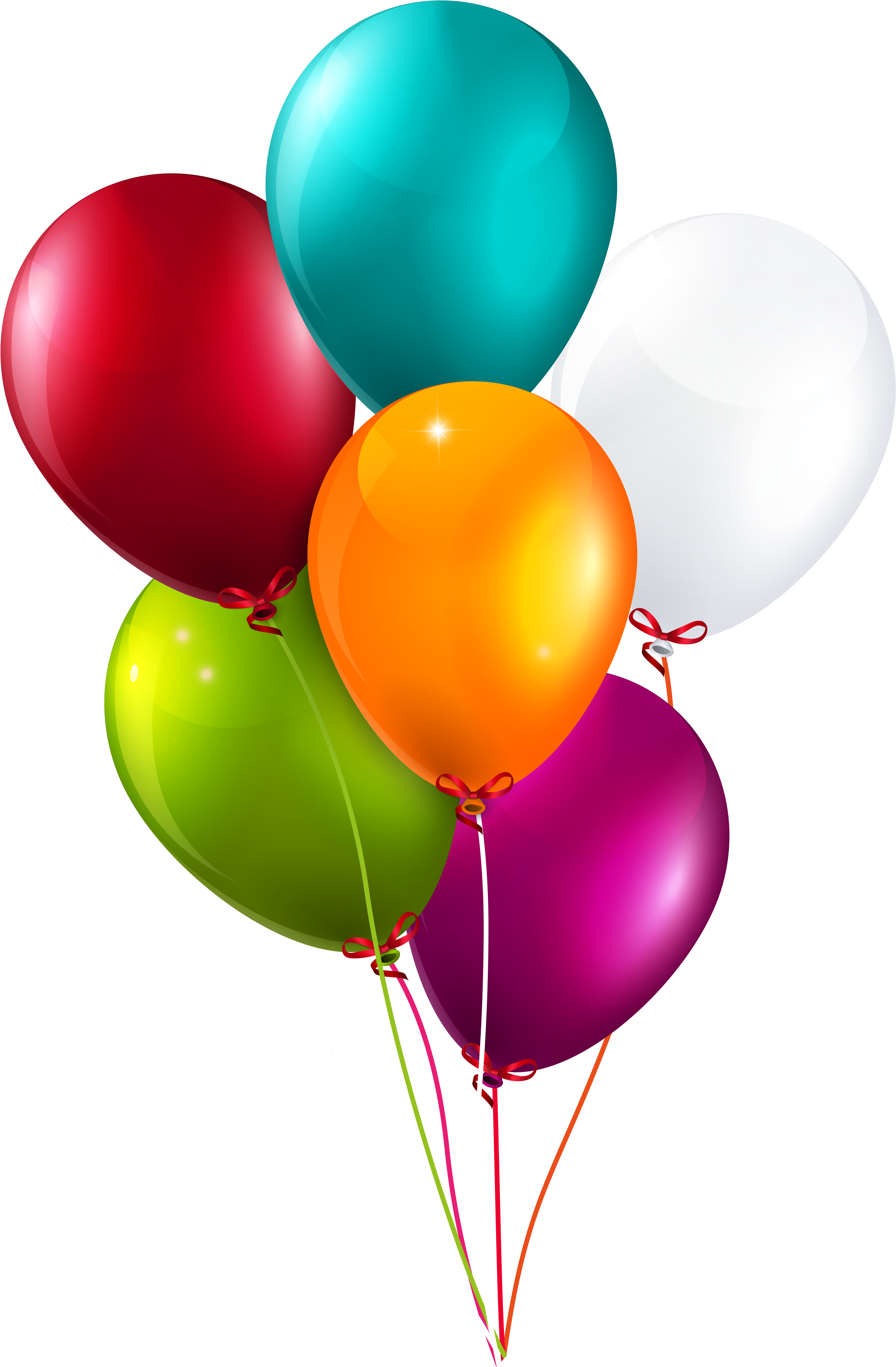Bunch Of Balloons Transparent (4142x6226), Png Download