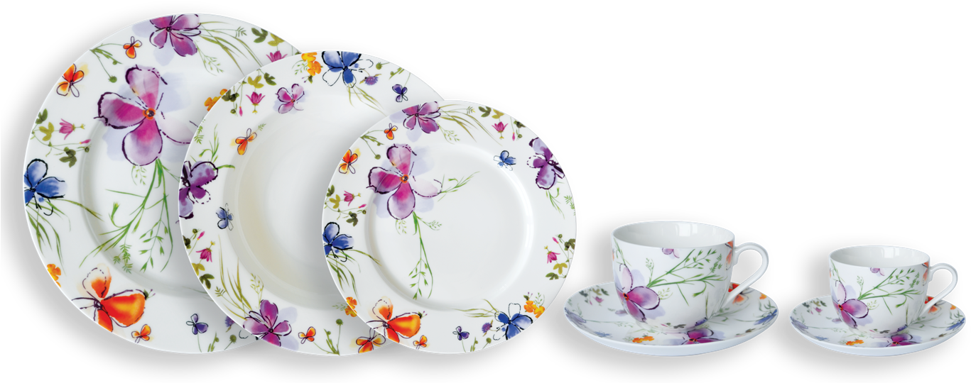 Knowingly Collection Got Its Name Because Light And - Krauff Tiefer Teller Aquarelle Ø21,5cm (1490x558), Png Download