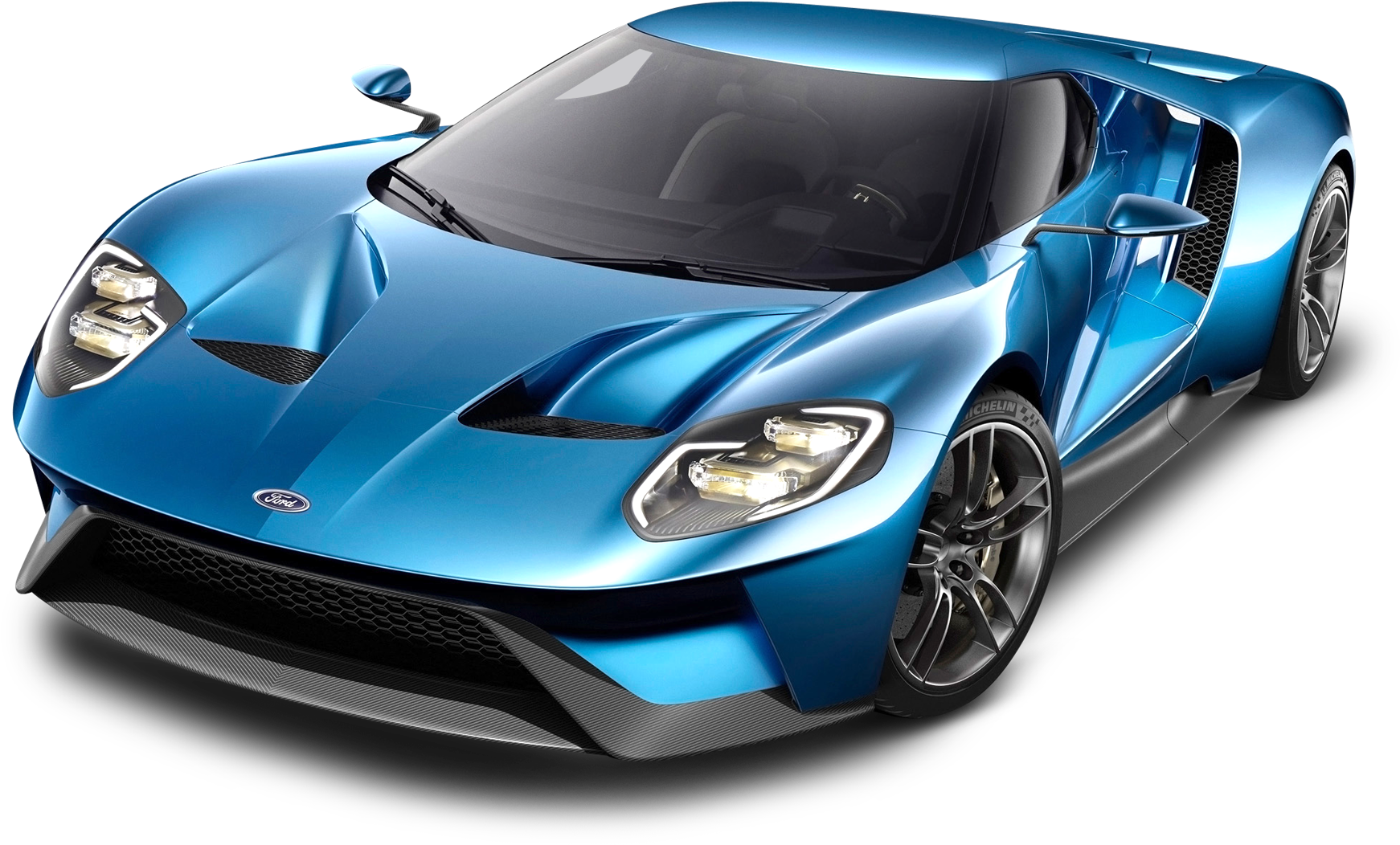 Blue Ford Gt Car Png Image - Ford Gt Blue Png (1850x1125), Png Download