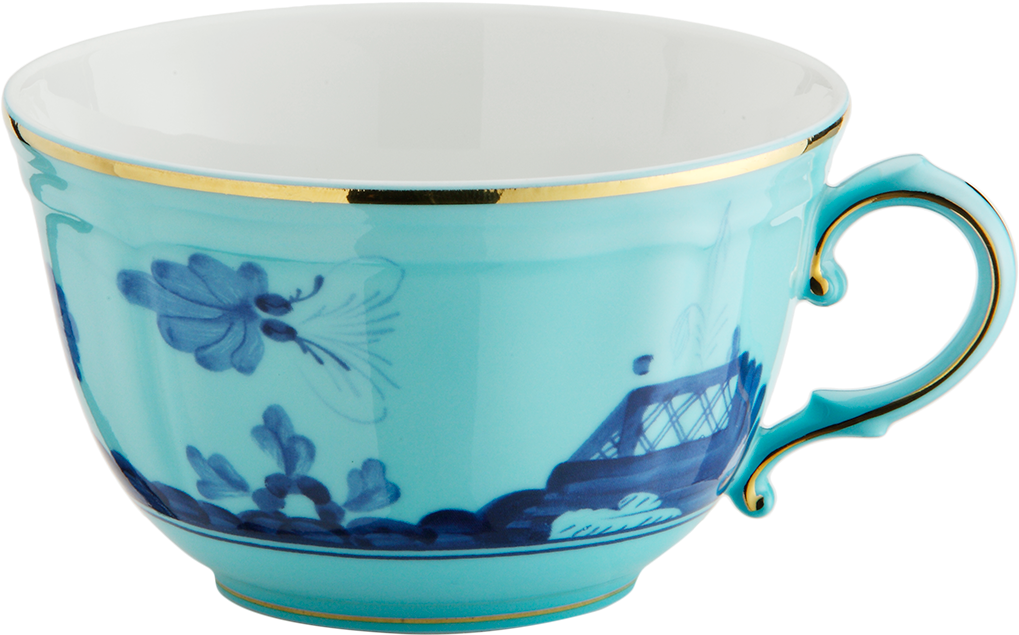 Richard Ginori Oriente Italiano Iris Gold Teetasse (1412x1022), Png Download
