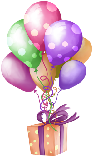 Joli Tube - Birthday Balloons And Presents (298x500), Png Download