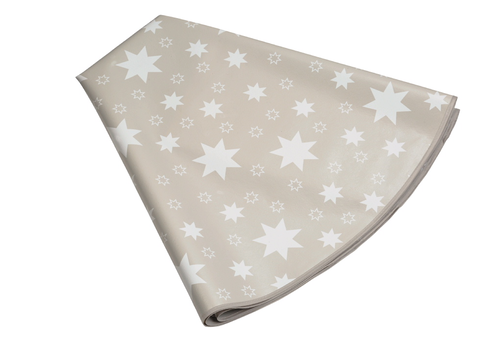 Tablecloth, Round, Gray And White Stars - Tablecloth (500x500), Png Download