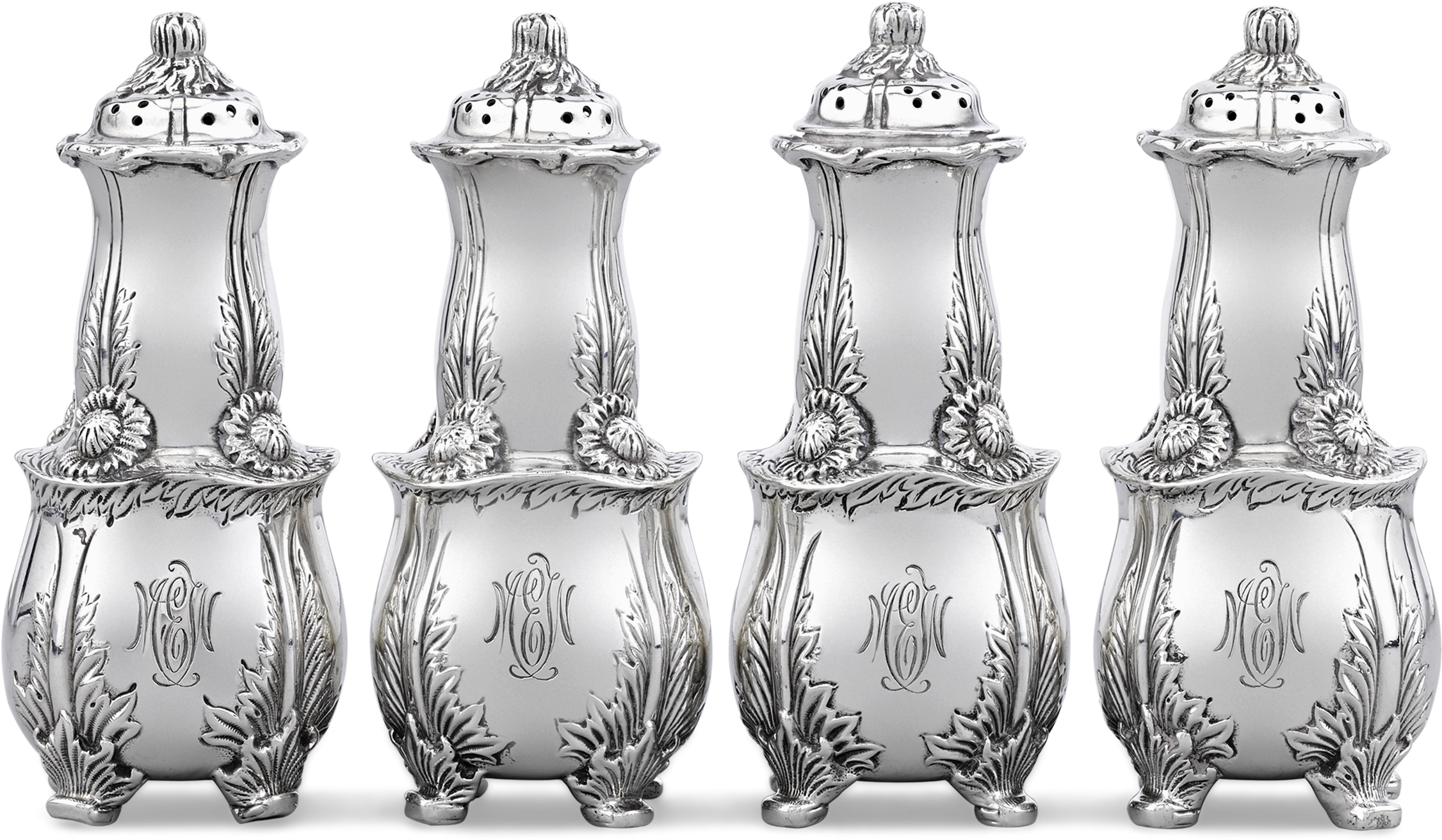 Tiffany & Co Chrysanthemum Salt And Pepper Shakers - Salt And Pepper Shakers (2500x2000), Png Download