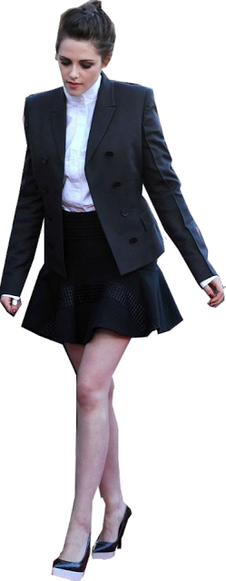Kristen Stewart Png - 白色 情人 節 白色 校服 (249x640), Png Download