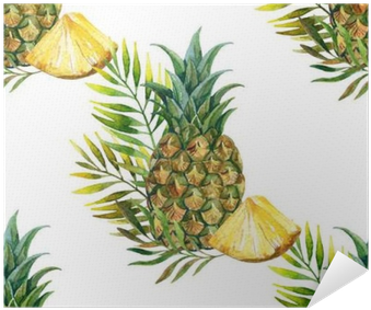 Watercolor Pineapple Seamless Pattern Poster • Pixers® - Ананас Фон (400x400), Png Download