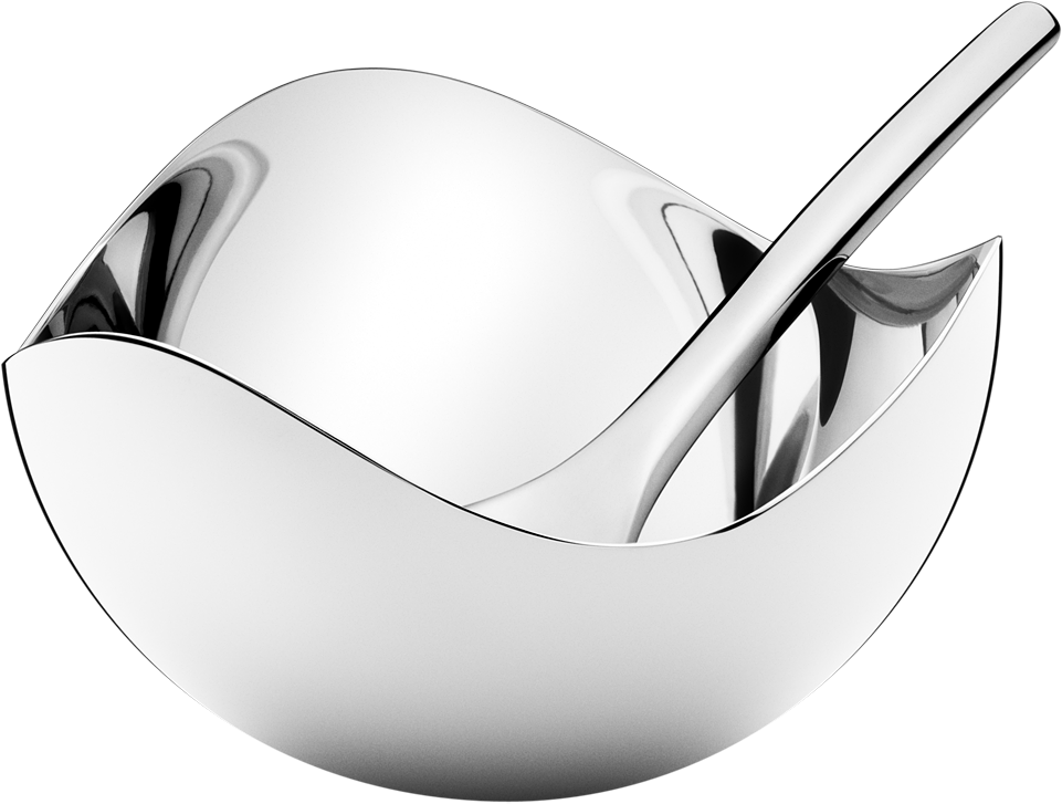 Bloom Salt Cellar With Spoon - Georg Jensen - Bloom Salt Cellar And Spoon - Stainless (1200x1200), Png Download