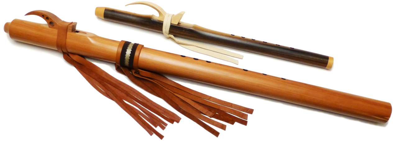 Two Contemporary Native American Flutes - Native American Flute Circle (1280x479), Png Download