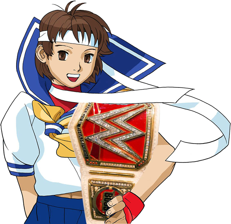 Sakura Kasugano Wwe Raw Women's Champion By Ssjgokufan01 - Street Fighter (900x750), Png Download