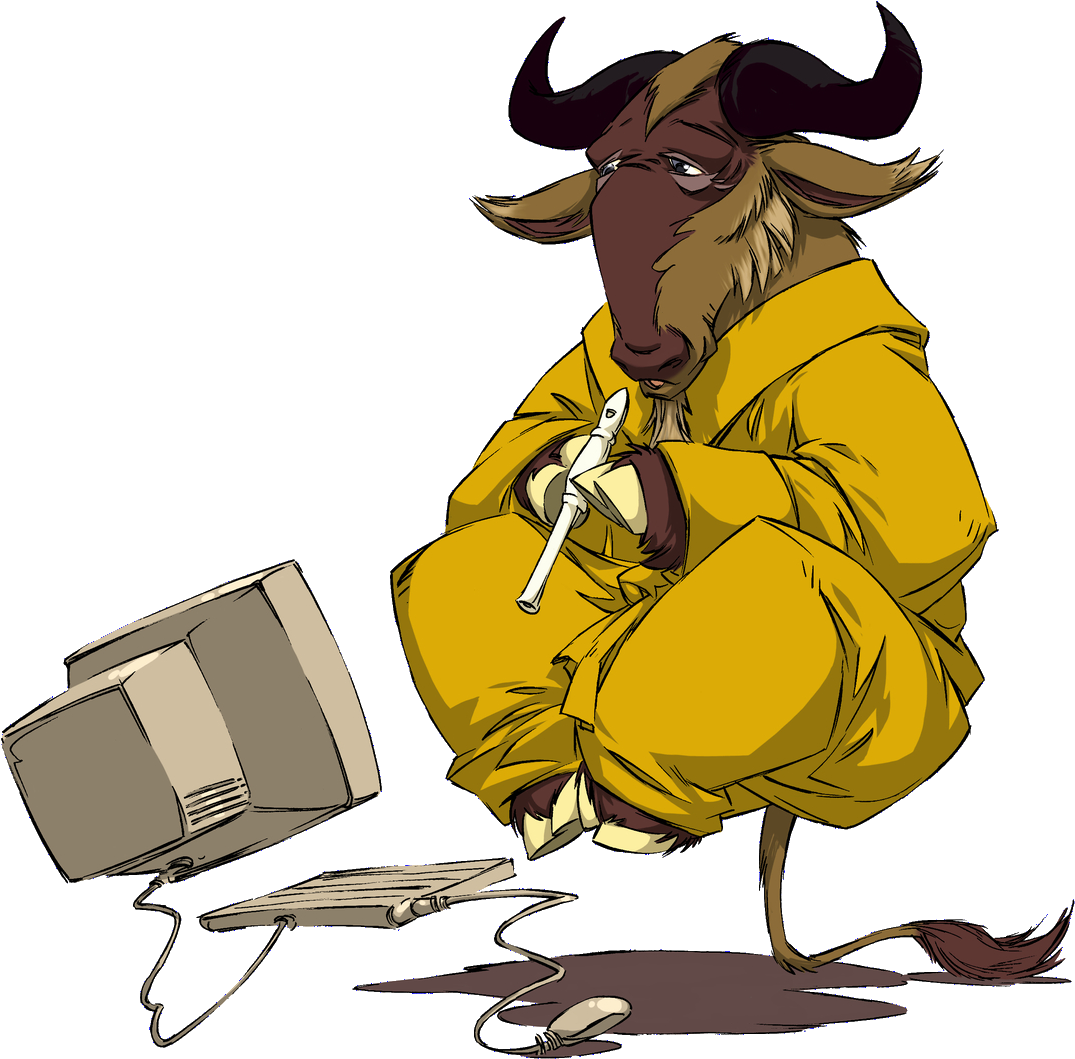 Png 594kb - Gnu Flute (1280x1112), Png Download