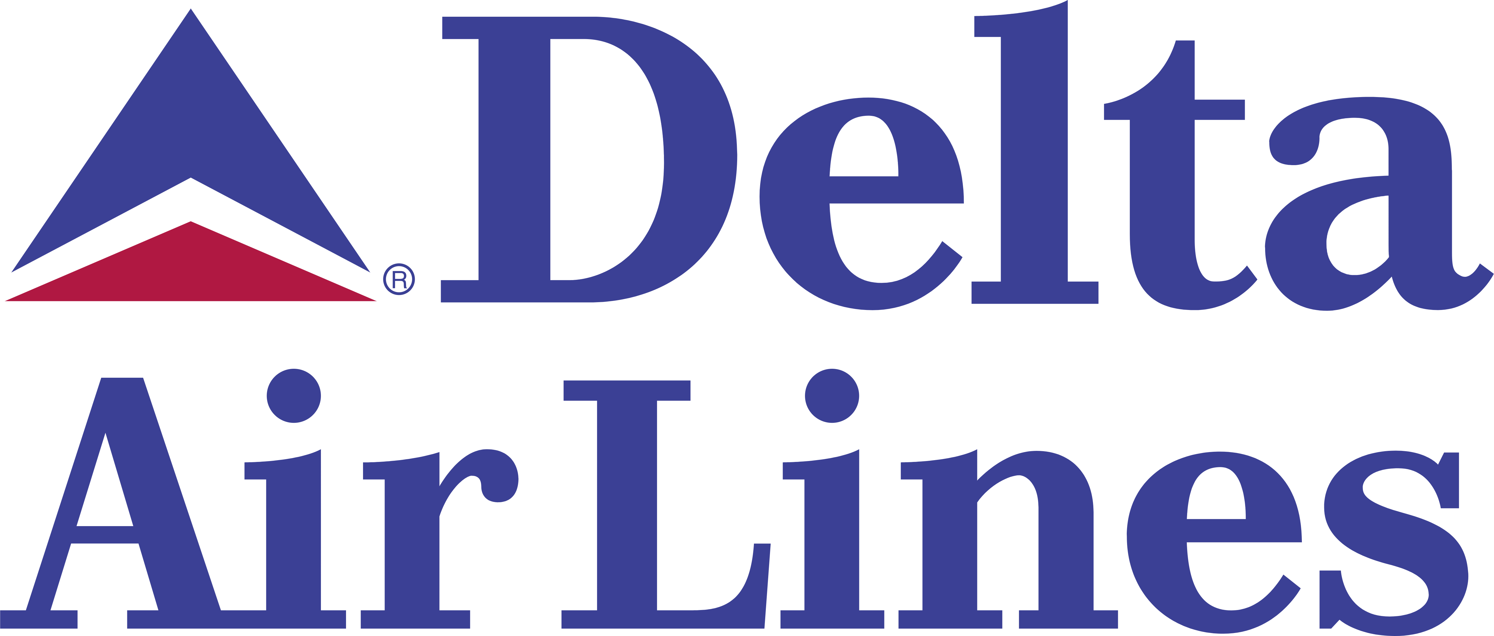 Delta Air Lines Logo Png (5000x2130), Png Download