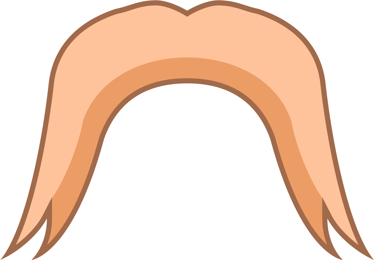 Lars The Viking Mustache Icon (1600x1600), Png Download