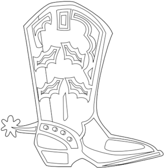 Missouri Shoemaker Invents Cowboy Boot Sandals - Coloring Book (400x517), Png Download