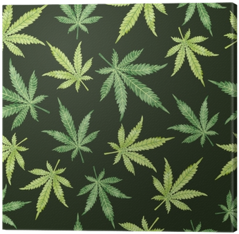 Watercolor Marijuana Leaves On Dark - Watercolor Painting (400x400), Png Download