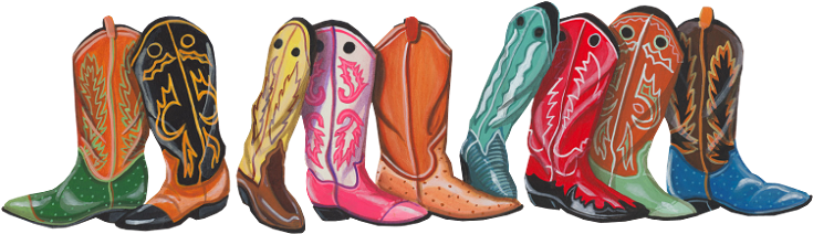 Tube - Cowboy Boot (750x227), Png Download