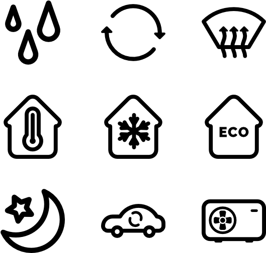 Heating And Air Conditioning Elements - Heat Pump Icon (600x564), Png Download