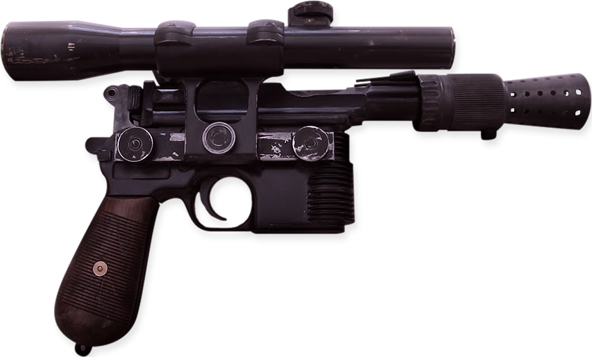 Gun - Han Solo Gun Png (853x514), Png Download