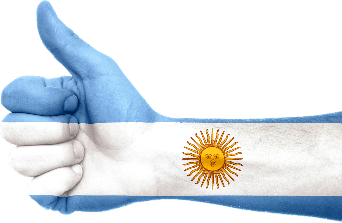 Kush Tourism On Twitter - Argentina Flag Hand (1200x784), Png Download
