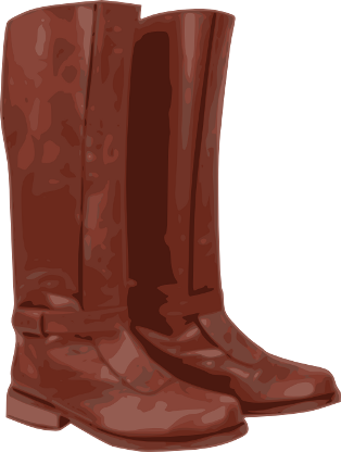 Such Boots Are Typically 16-18" High With 1" To - Brown Jedi Boots (314x416), Png Download