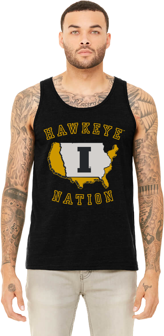 University Of Iowa Men's Hawkeye Nation Jersey Tank - Unisex Jersey Tank (960x1200), Png Download