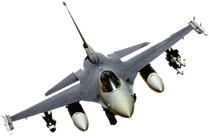 Fighter Plane Png - F-16 Fighting Falcon Rectangle Sticker (500x358), Png Download
