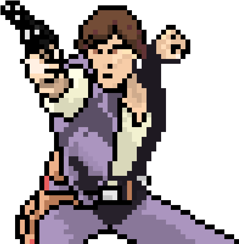 Han Solo - Pixel Art Han Solo (500x510), Png Download