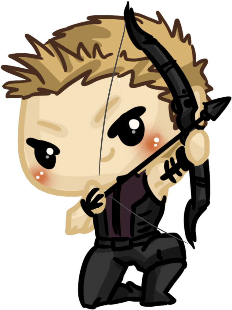 Clip Library Download Clint Barton Iron Man Loki Hulk - Ojo De Halcón Dibujo (1024x1024), Png Download